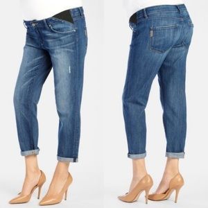 Paige Jimmy Jimmy Crop Maternity Jeans in Penelope Wash Size 24